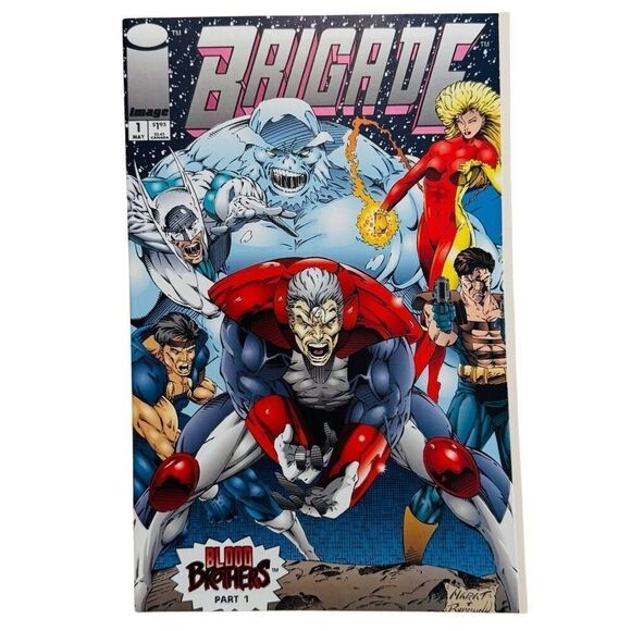Brigade 1 May 1993 Image Comic Book Gatefold Cover Blood Brothers NM - Picture 1 of 5